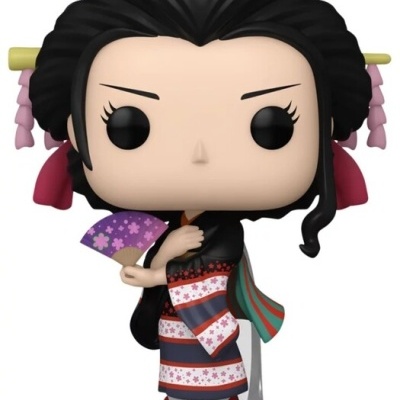 Figura Funko Pop com quimono e leque lilás