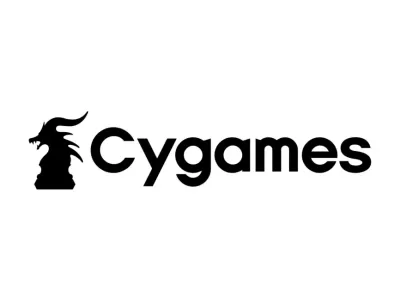 Logótipo da Cygames com dragão preto e texto preto