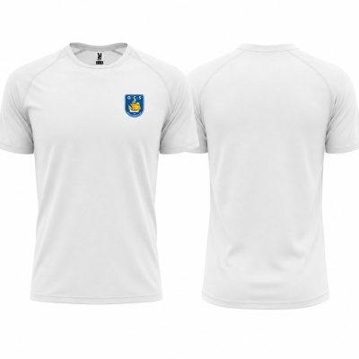 T-shirt branca de manga curta com logótipo GCS