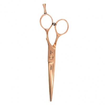 Tesoura profissional de corte de cabelo metálica cor cobre