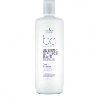 Frasco branco de shampoo Schwarzkopf BC Bonacure