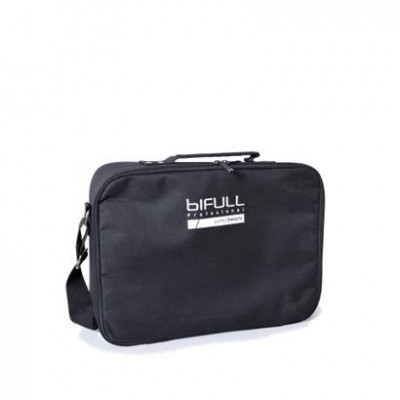 Mala preta rectangular bifull professional com alça ajustável