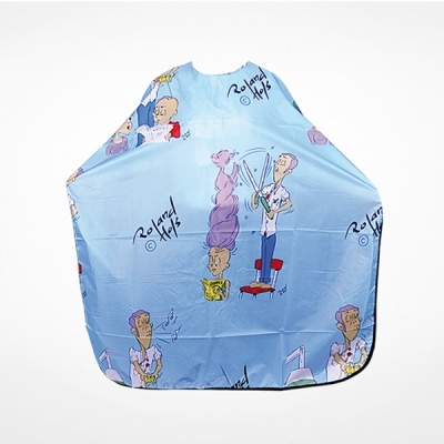 Capa azul clara com desenhos animados de cabeleireiros e texto Roland