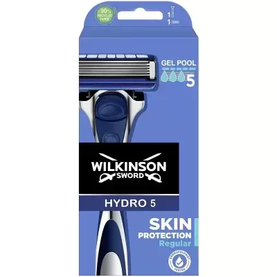Embala azul com lâmina de barbear Wilkinson Sword Hydro 5