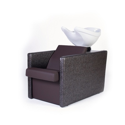 Cadeira de lavagem para cabeleireiro com lava-cabeças branco