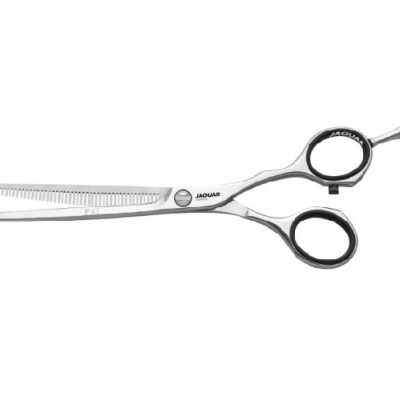 Tesoura profissional de corte em aço inoxidável para cabelo com lâminas serrilhadas