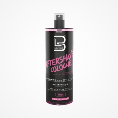 Frasco spray preto e rosa AFTERSHAVE COLOGNE