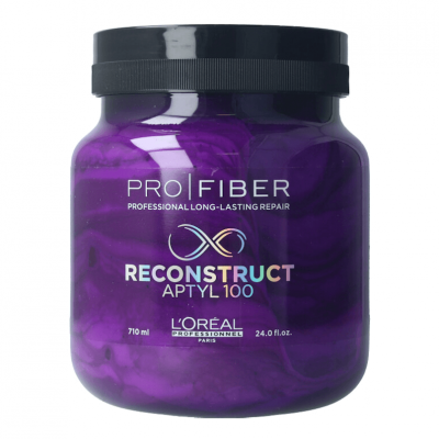 Frasco roxo de creme L'Oréal PRO FIBER RECONSTRUCT APTYL 100