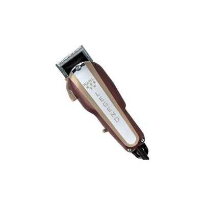 Máquina de cortar cabelo Wahl Legend castanha e branca com lâminas e cabo preto