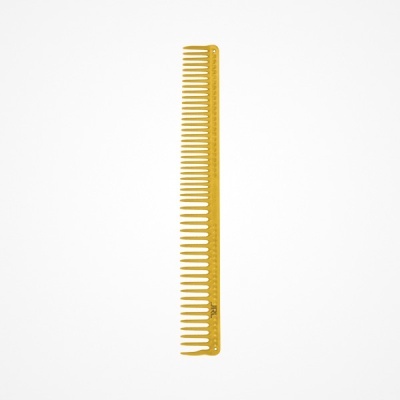 Pente amarelo de plástico com texto JR