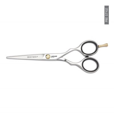 Tesoura profissional JAGUAR ERGO SLICE S com cabo ergonómico preto