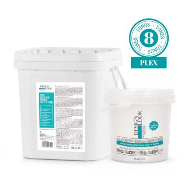 Recipientes de tinta branca DESIGN LOOK com rótulos e selo 8 TONOS PLEX