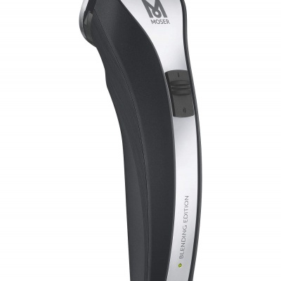 Máquina de cortar cabelo eléctrica Moser Blending Edition preta e prata