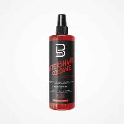 Frasco vermelho e preto de colónia para pós-barba LEVEL 3 Aftershave Cologne