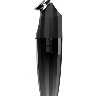 Aparelho de barbear elétrico preto com lâmina exposta