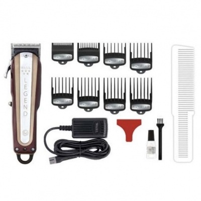 Kit completa de máquina de cortar cabelo com pentes e acessórios
