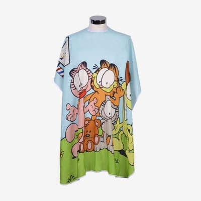 Capa para corte de cabelo com personagens Garfield coloridos