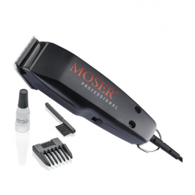 Máquina de cortar cabelo preta MOUSER Professional com acessórios