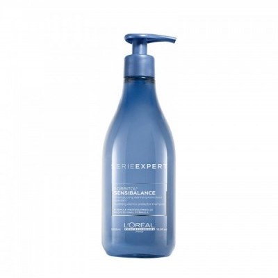 Frasco azul de L'Oreal Serie Expert Sensibalance com doseador