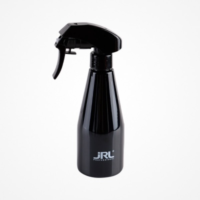 Frasco borrifador preto com logotipo JRL