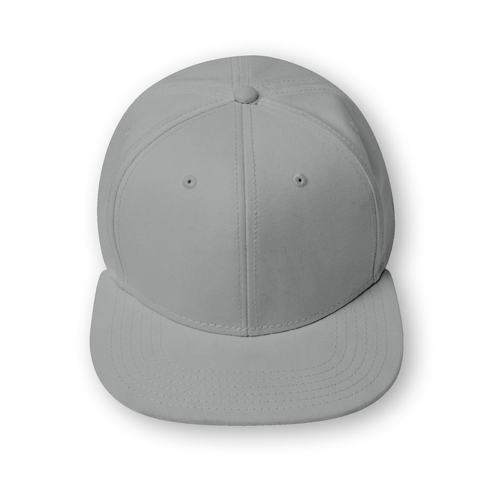 Boné cinzento claro com pala plana
