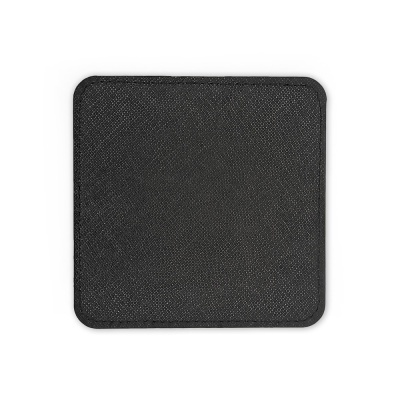Tapete quadrado preto de textura granulada com bordas arredondadas