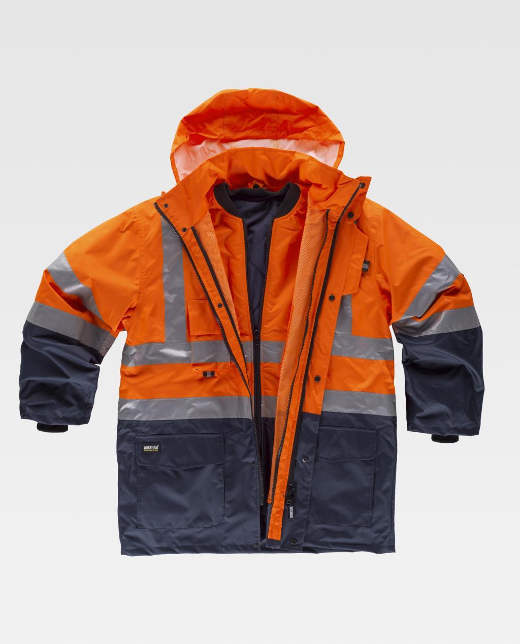 Parka W/T Alta Visibilidade 5 em 1 Parka W/T Alta Visibilidade 5 em 1