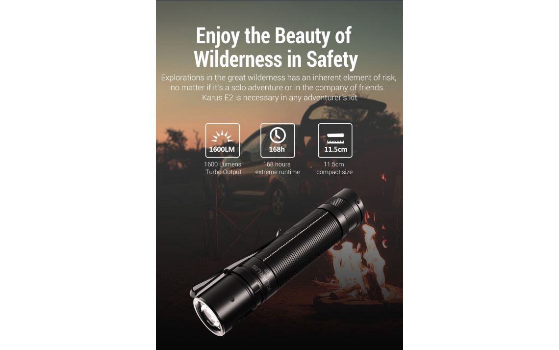 Lanterna KLARUS E2 DESERT 1600 Lumens