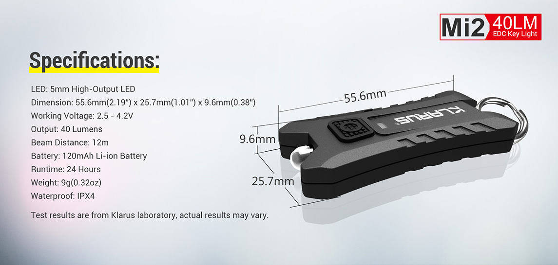 Lanterna Porta Chaves KLARUS 40 Lumens Lanterna Porta Chaves KLARUS 40 Lumens