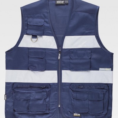 Colete W/T Safari c/Faixas Refletoras