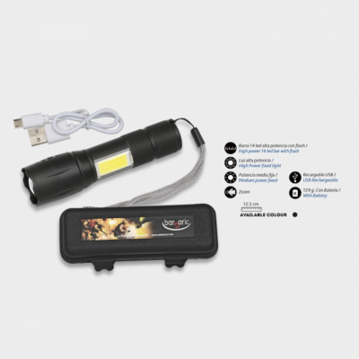 Lanterna Recarregável Mart. c/Barra