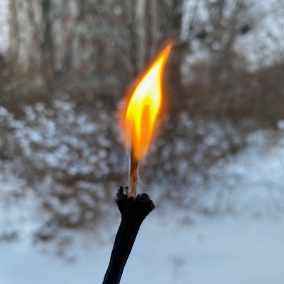 Flame cord, black #016-F