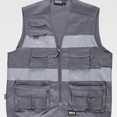 Colete W/T Safari c/Faixas Refletoras