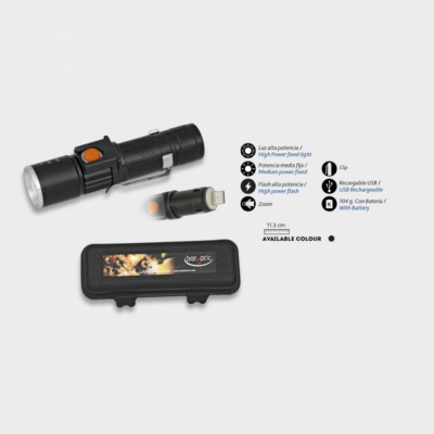 Lanterna Recarregável Mart. c/USB