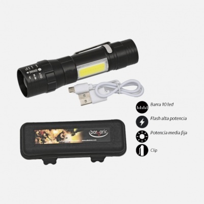 Lanterna c/Clip e Cabo USB