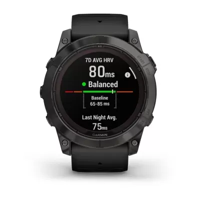 Relógio desportivo Garmin preto com mostrador digital e bracelete preta
