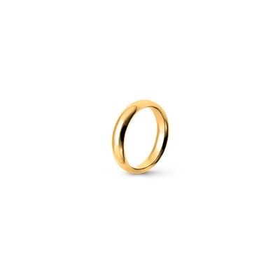 Anel simples dourado com acabamento polido