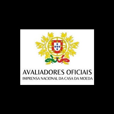 Emblema e texto dos Avaliadores Oficiais da Imprensa Nacional da Casa da Moeda