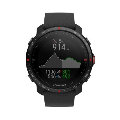 Relógio desportivo Polar com mostrador digital e bracelete preta