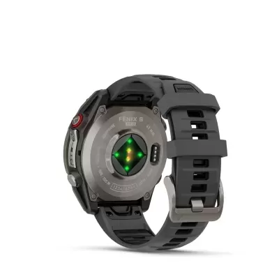Relógio desportivo Garmin Fenix 8 vista traseira