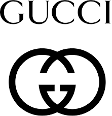 Logótipo da marca GUCCI com letras e símbolo preto