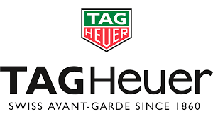 Logótipo TAG Heuer com texto e cores verde, vermelho, branco e preto