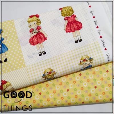 QUILT GATE FABRICS | Margret & Sophie | Squares Yellow