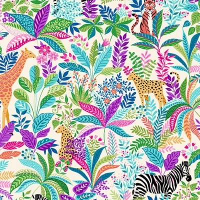 MAKOWER UK | Tropica | Wildlife White