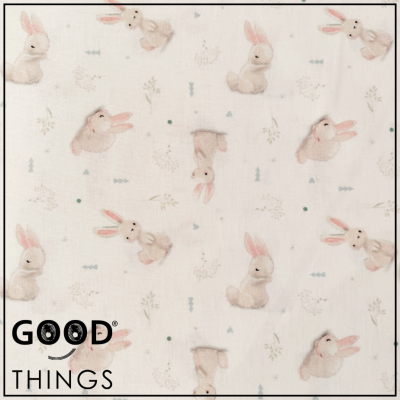 Tecido Coelhinho fundo Branco