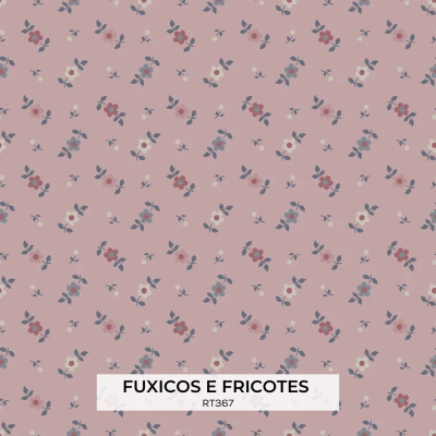 FUXICOS E FRICOTES | Floridos Preferidos | Micro Floral Rosa Velho