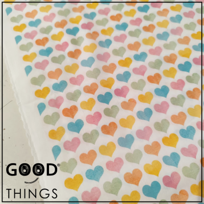 Tecido Corações Coloridos