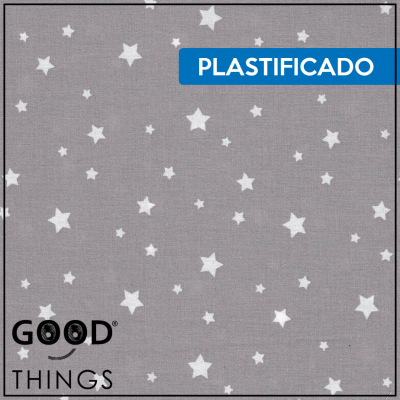 Tecido Plastificado | Estrelas Cinza