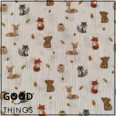 Musselina | Double Gauze | Animais do Bosque