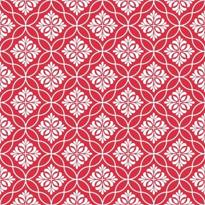 Tecido Treliça Geométrica fundo Vermelho